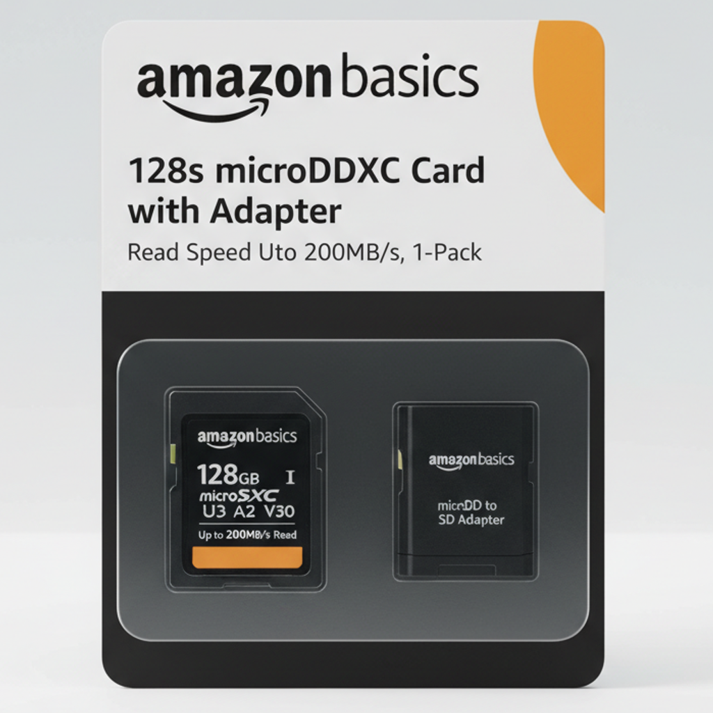 Amazon Basics 128GB microSDXC Card | Up to 200MB/s Read Speed
